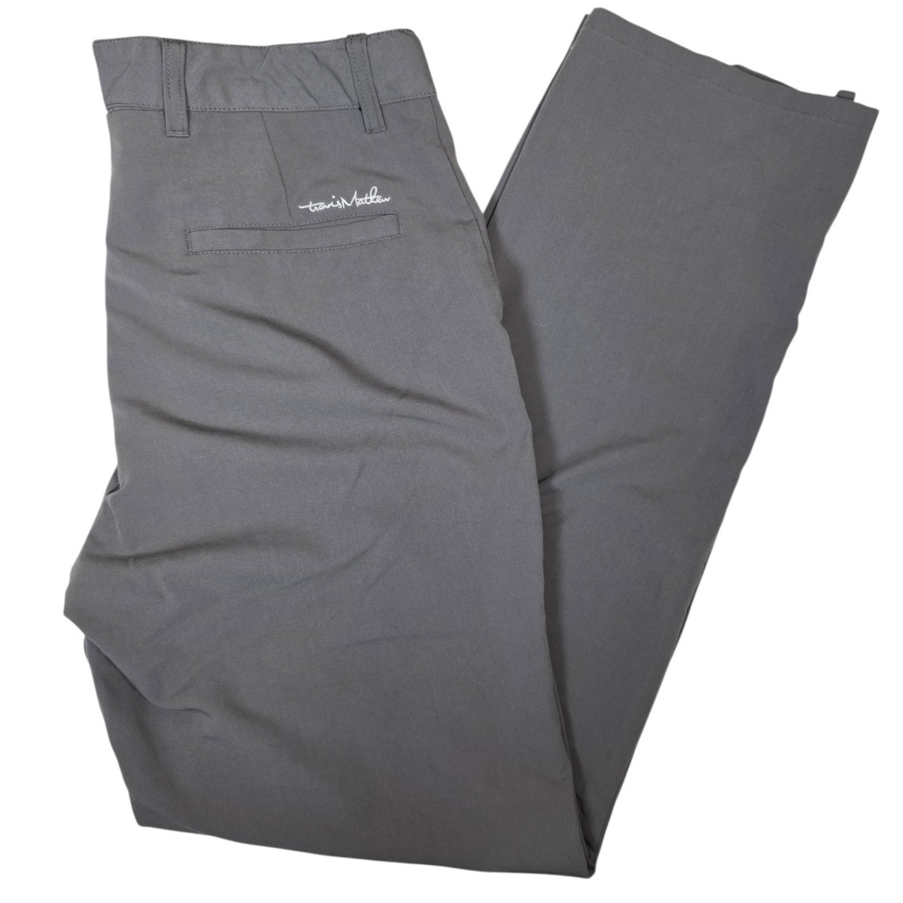 Travis Mathew Elastic Waist Pants Mens 34x32 Gray Golf Rugby Mid Rise Pocket
